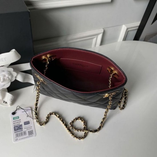Replica di lusso Borse shopping piccola Chanel 26S AS6248 Nero Imitazioni Cloni Borse Replica shopping piccola Chanel 26S AS6248 Nero firmate