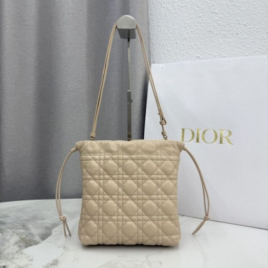Replica di lusso Mini secchiello Dior Adiorable Albicocca Imitazioni Cloni Mini secchiello Dior Adiorable Albicocca firmate