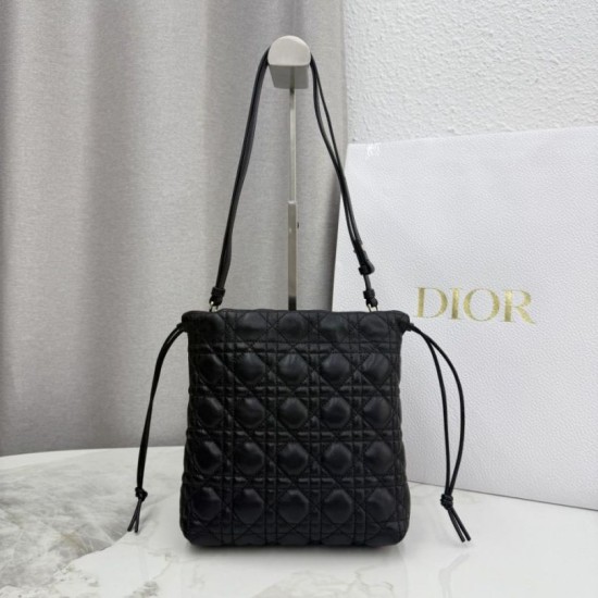Replica di lusso Mini secchiello Dior Adiorable nera Imitazioni Cloni Mini secchiello Dior Adiorable nera firmate