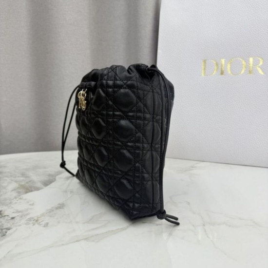 Replica di lusso Mini secchiello Dior Adiorable nera Imitazioni Cloni Mini secchiello Dior Adiorable nera firmate