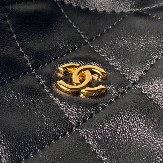 Replica di lusso Borsa a secchiello trapuntata Chanel 26s con coulisse AP5317 Nero Imitazioni Cloni Borsa a secchiello trapuntata Chanel 26s con coulisse AP5317 Nero firmate