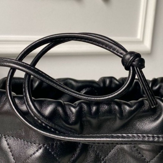 Replica di lusso Borsa a secchiello trapuntata Chanel 26s con coulisse AP5317 Nero Imitazioni Cloni Borsa a secchiello trapuntata Chanel 26s con coulisse AP5317 Nero firmate
