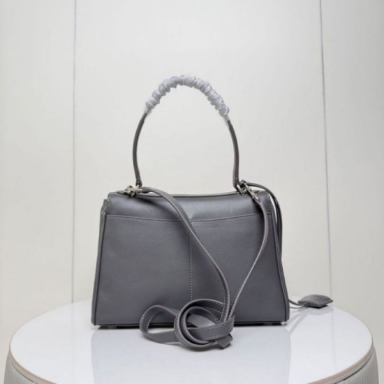 Replica di lusso Borsa a tracolla Balenciaga Rodeo media grigia Imitazioni Cloni Borsa a tracolla Balenciaga Rodeo media grigia firmate