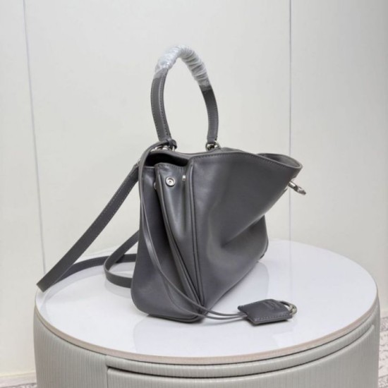 Replica di lusso Borsa a tracolla Balenciaga Rodeo media grigia Imitazioni Cloni Borsa a tracolla Balenciaga Rodeo media grigia firmate