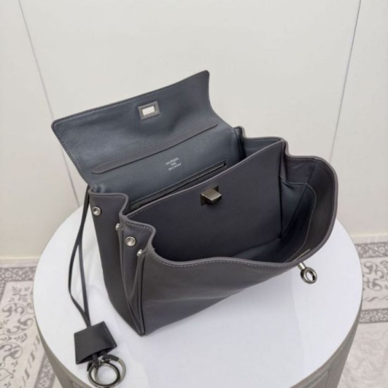 Replica di lusso Borsa a tracolla Balenciaga Rodeo media grigia Imitazioni Cloni Borsa a tracolla Balenciaga Rodeo media grigia firmate