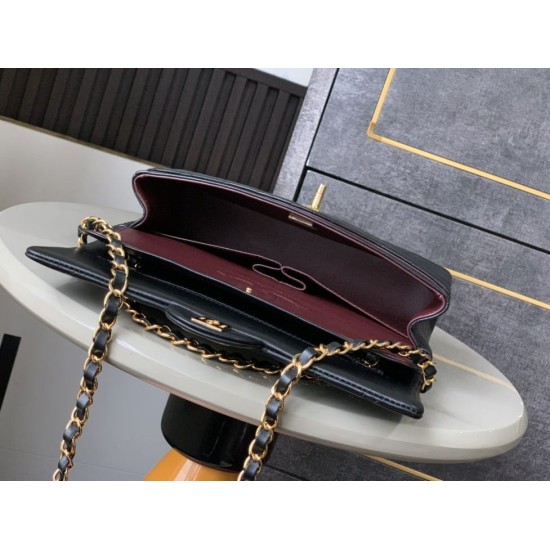 Replica di lusso Borsa a mano Chanel classica Flap A1112 nera 20/25cm Imitazioni Cloni Borsa a mano Chanel classica Flap A1112 nera 20/25cm firmate