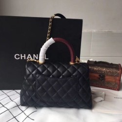 Cloni Imitazioni borse griffate a mano Chanel Coco nera 23/28cm 01 firmate
