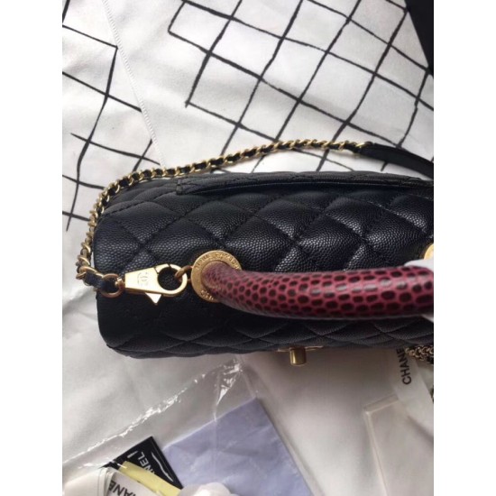 Replica di lusso Imitazioni borse griffate a mano Chanel Coco nera 23/28cm 01 Imitazioni Cloni Imitazioni borse griffate a mano Chanel Coco nera 23/28cm 01 firmate