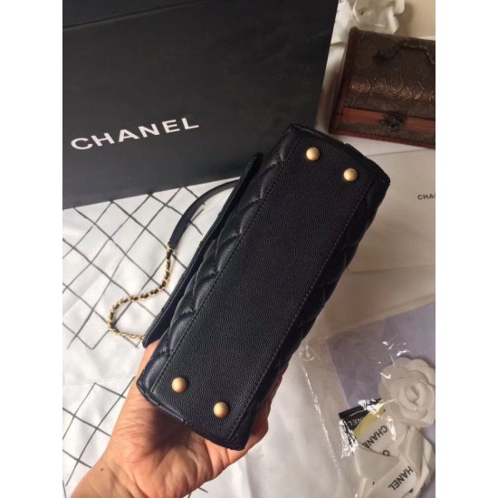 Replica di lusso Imitazioni borse griffate a mano Chanel Coco nera 23/28cm 01 Imitazioni Cloni Imitazioni borse griffate a mano Chanel Coco nera 23/28cm 01 firmate