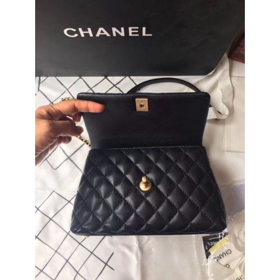 Replica di lusso Imitazioni borse griffate a mano Chanel Coco nera 23/28cm 01 Imitazioni Cloni Imitazioni borse griffate a mano Chanel Coco nera 23/28cm 01 firmate