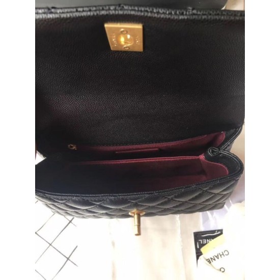 Replica di lusso Imitazioni borse griffate a mano Chanel Coco nera 23/28cm 01 Imitazioni Cloni Imitazioni borse griffate a mano Chanel Coco nera 23/28cm 01 firmate