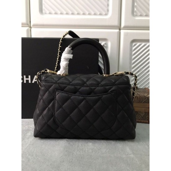 Replica di lusso Borsa a mano Chanel Coco nera 23/28cm 02 Imitazioni Cloni Borsa a mano Chanel Coco nera 23/28cm 02 firmate