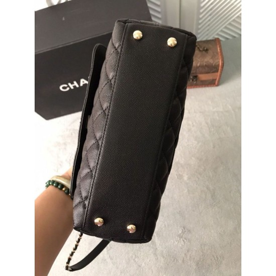 Replica di lusso Borsa a mano Chanel Coco nera 23/28cm 02 Imitazioni Cloni Borsa a mano Chanel Coco nera 23/28cm 02 firmate