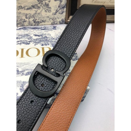 Replica di lusso Cintura Dior Montaigne Reversibile da 35mm vitello ultra opaca Imitazioni Cloni Cintura Dior Montaigne Reversibile da 35mm vitello ultra opaca firmate