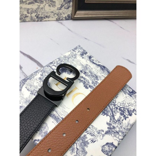 Replica di lusso Cintura Dior Montaigne Reversibile da 35mm vitello ultra opaca Imitazioni Cloni Cintura Dior Montaigne Reversibile da 35mm vitello ultra opaca firmate