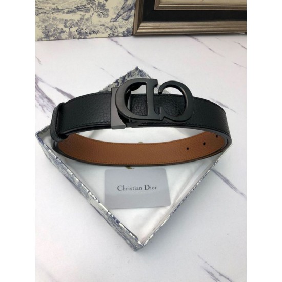 Replica di lusso Cintura Dior Montaigne Reversibile da 35mm vitello ultra opaca Imitazioni Cloni Cintura Dior Montaigne Reversibile da 35mm vitello ultra opaca firmate