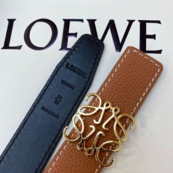 Replica di lusso Cintura reversibile Loewe Anagram 32mm Marrone/Blu Imitazioni Cloni Cintura reversibile Loewe Anagram 32mm Marrone/Blu firmate