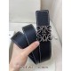 Replica di lusso Cintura reversibile Loewe Anagram 40 mm nera/blu navy Imitazioni Cloni Cintura reversibile Loewe Anagram 40 mm nera/blu navy firmate