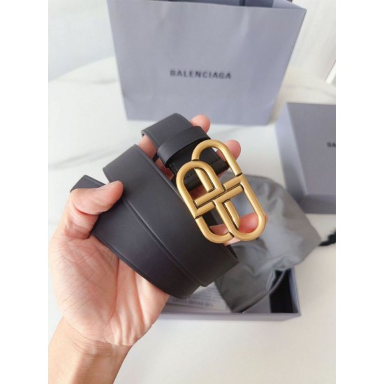 Replica di lusso Cintura Balenciaga BB con fibbia con logo BB 35mm Nero Imitazioni Cloni Cintura Balenciaga BB con fibbia con logo BB 35mm Nero firmate