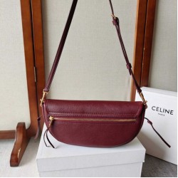 Replica di lusso Borse Celine Halfmoon piccola morbida Triomphe bordeaux Imitazioni Cloni Borse Replica Celine Halfmoon piccola morbida Triomphe bordeaux firmate