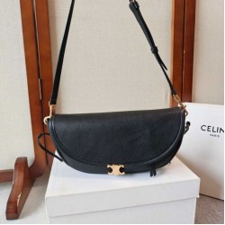Cloni Imitazioni borse griffate Celine Halfmoon piccola morbida Triomphe Nero firmate