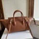 Cloni Borsa tote a spalla media Luggage Celine morbida pelle di agnello lucida marrone firmate