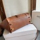 Cloni Borsa tote a spalla media Luggage Celine morbida pelle di agnello lucida marrone firmate