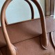 Cloni Borsa tote a spalla media Luggage Celine morbida pelle di agnello lucida marrone firmate