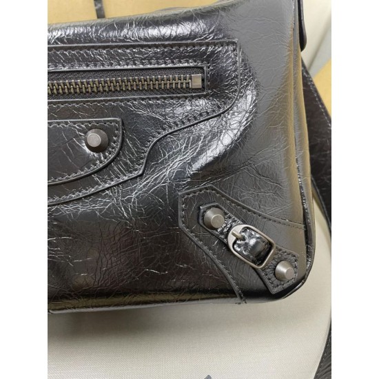 Replica di lusso Borse Imitazioni a tracolla classica Balenciaga Le City nera Imitazioni Cloni Borse Imitazioni a tracolla classica Balenciaga Le City nera firmate