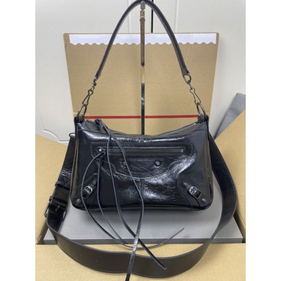 Replica di lusso Borse Imitazioni a tracolla classica Balenciaga Le City nera Imitazioni Cloni Borse Imitazioni a tracolla classica Balenciaga Le City nera firmate