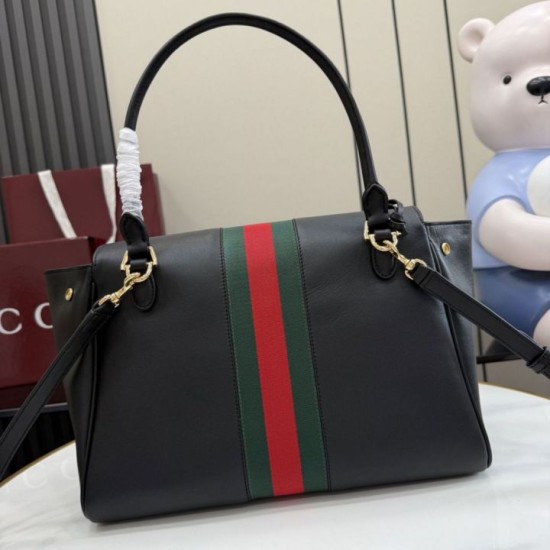 Replica di lusso Borsa a mano media Gucci Paparazzo 875018 nera Imitazioni Cloni Borsa a mano media Gucci Paparazzo 875018 nera firmate