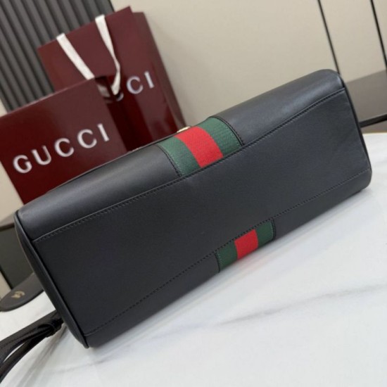 Replica di lusso Borsa a mano media Gucci Paparazzo 875018 nera Imitazioni Cloni Borsa a mano media Gucci Paparazzo 875018 nera firmate