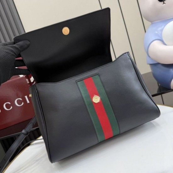 Replica di lusso Borsa a mano media Gucci Paparazzo 875018 nera Imitazioni Cloni Borsa a mano media Gucci Paparazzo 875018 nera firmate