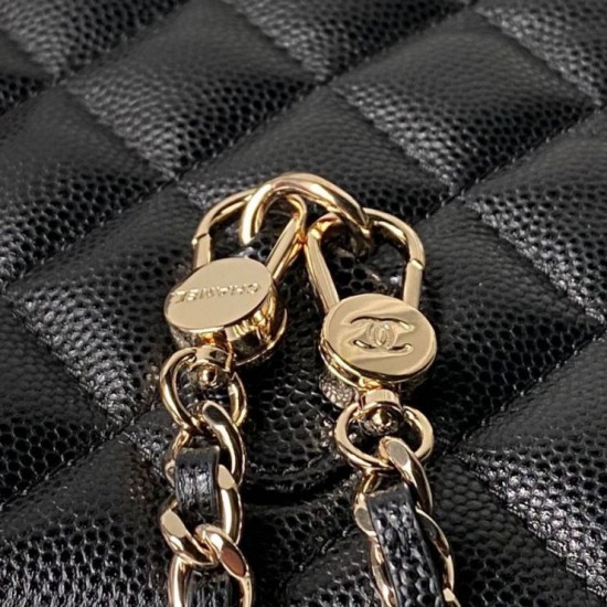 Replica di lusso Zaino Chanel Mini Classic trapuntato con logo CC AP3663 Nero Imitazioni Cloni Zaino Chanel Mini Classic trapuntato con logo CC AP3663 Nero firmate