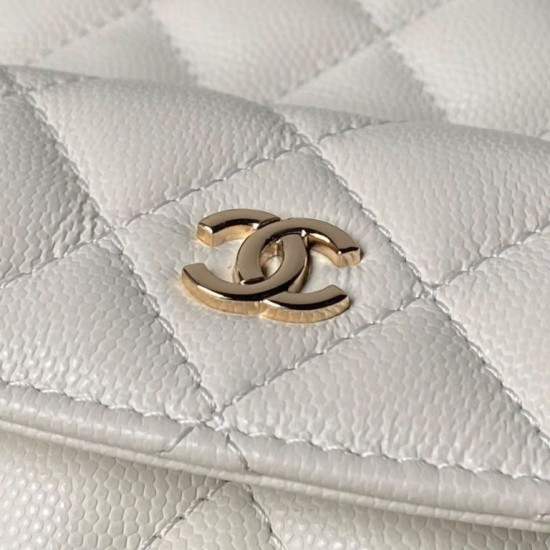 Replica di lusso Zaino Chanel Mini Classic trapuntato con logo CC AP3663 bianco Imitazioni Cloni Zaino Chanel Mini Classic trapuntato con logo CC AP3663 bianco firmate