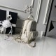 Replica di lusso Zaino Chanel Mini Classic trapuntato con logo CC AP3663 bianco Imitazioni Cloni Zaino Chanel Mini Classic trapuntato con logo CC AP3663 bianco firmate