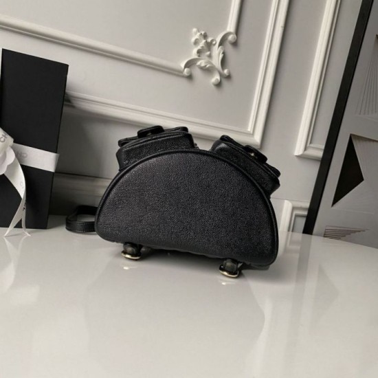Replica di lusso Zaino Chanel Duma piccolo 21cm nero Imitazioni Cloni Zaino Chanel Duma piccolo 21cm nero firmate