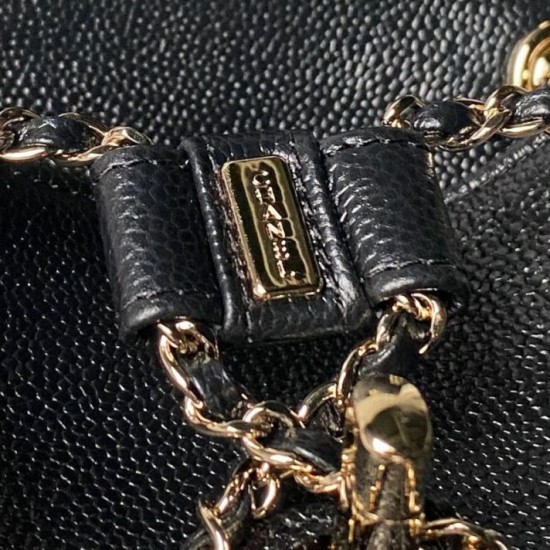 Replica di lusso Zaino Chanel Duma piccolo 21cm nero Imitazioni Cloni Zaino Chanel Duma piccolo 21cm nero firmate