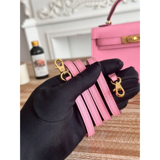 Replica di lusso Borsa Hermes Mini Kelly II Sellier Epsom Arancio Imitazioni Cloni Borsa Hermes Mini Kelly II Sellier Epsom Arancio firmate