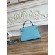 Cloni Borsa Hermes Mini Kelly II Sellier Epsom Azzurro chiaro firmate
