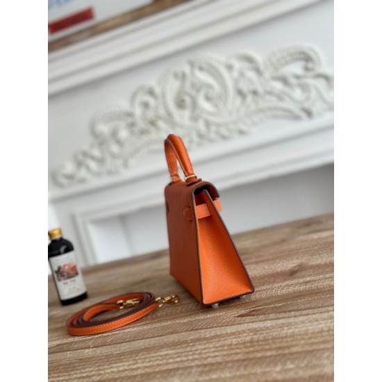 Replica di lusso Borse Hermes Mini Kelly II Sellier Epsom Rosa Imitazioni Cloni Borse Replica Hermes Mini Kelly II Sellier Epsom Rosa firmate
