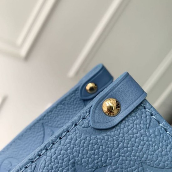 Replica di lusso Borsa tote Louis Vuitton OnTheGo PM M28181 blu Imitazioni Cloni Borsa tote Louis Vuitton OnTheGo PM M28181 blu firmate