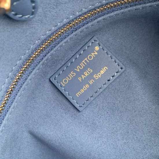Replica di lusso Borsa tote Louis Vuitton OnTheGo PM M28181 blu Imitazioni Cloni Borsa tote Louis Vuitton OnTheGo PM M28181 blu firmate