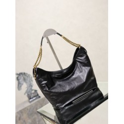 Borsa a tracolla YSL Saint Laurent Hortense Hobo nera Borsa a tracolla YSL Saint Laurent Hortense Hobo nera