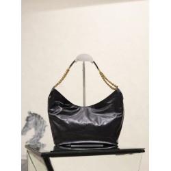 Borsa a tracolla YSL Saint Laurent Hortense Hobo nera