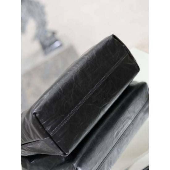 Replica di lusso Borsa a tracolla YSL Saint Laurent Hortense Hobo nera Imitazioni Cloni Borsa a tracolla YSL Saint Laurent Hortense Hobo nera firmate