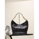 Replica di lusso Borsa a tracolla YSL Saint Laurent Hortense Hobo nera Imitazioni Cloni Borsa a tracolla YSL Saint Laurent Hortense Hobo nera firmate