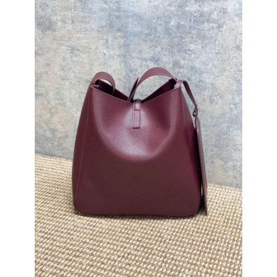 Replica Perfetta Borsa Hobo Grande YSL Saint Laurent Le 5 &agrave; 7 morbida Borgogna firmate