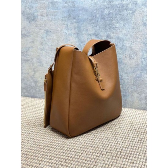 Replica di lusso Borsa Hobo Grande YSL Saint Laurent Le 5 à 7 morbida marrone Imitazioni Cloni Borsa Hobo Grande YSL Saint Laurent Le 5 à 7 morbida marrone firmate