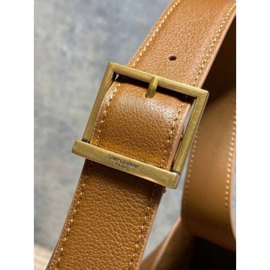 Replica di lusso Borsa Hobo Grande YSL Saint Laurent Le 5 à 7 morbida marrone Imitazioni Cloni Borsa Hobo Grande YSL Saint Laurent Le 5 à 7 morbida marrone firmate